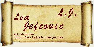 Lea Jeftović vizit kartica